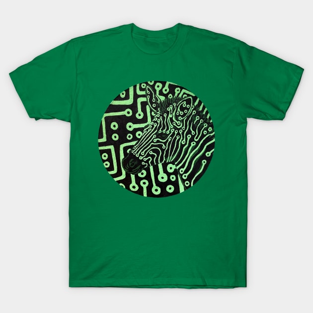 Microchip Zebra T-Shirt by RaLiz